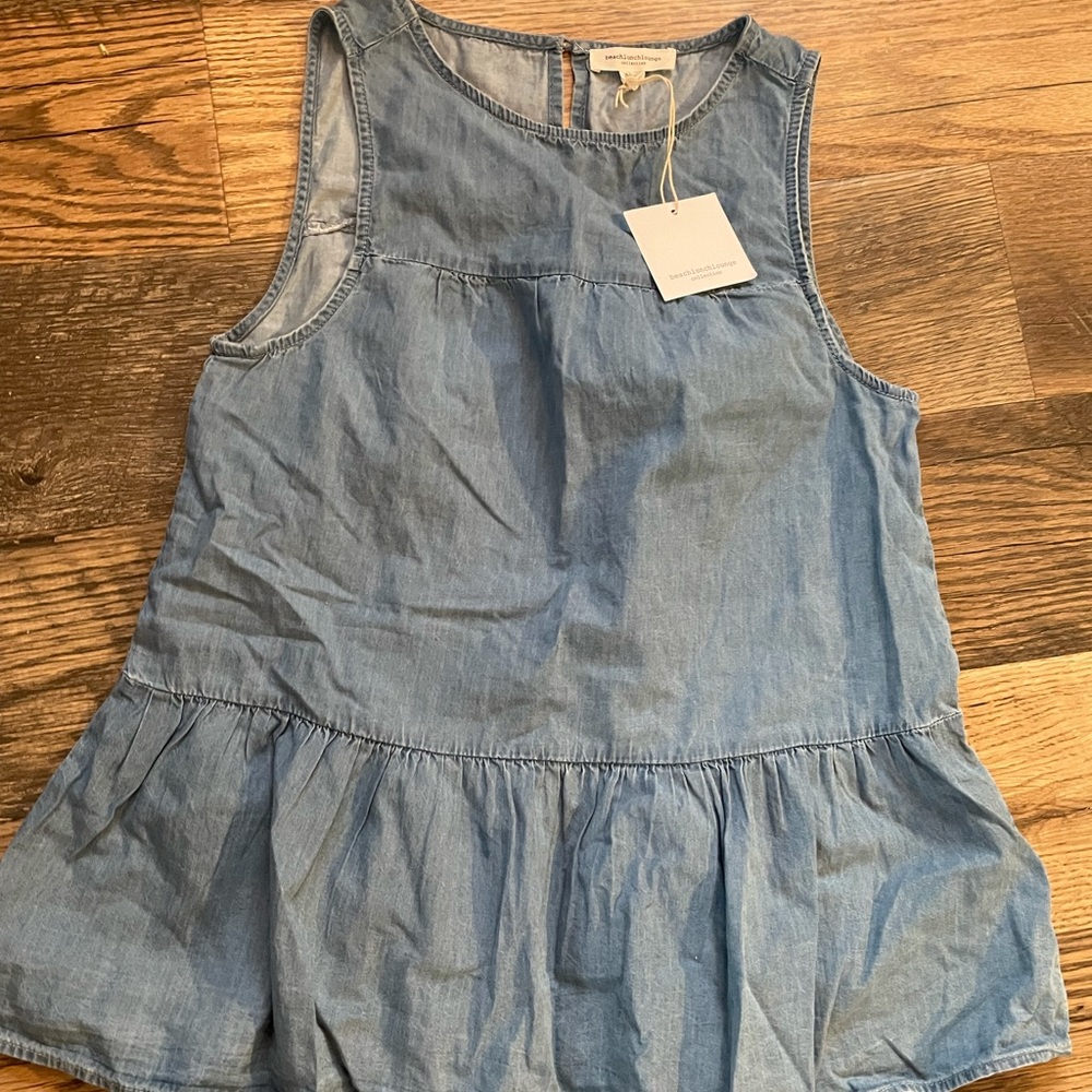 NWT! Beach Lunch Lounge Peplum Tank